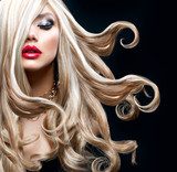 Blond Hair. Beautiful Sexy Blonde Girl  Obrazy do Salonu Fryzjerskiego Obraz