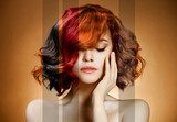 Beauty Portrait. Concept Coloring Hair  Obrazy do Salonu Fryzjerskiego Obraz
