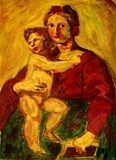 Madonna and Child Painting  Religijne Obraz