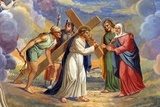 Jesus meets His Mother  Religijne Obraz