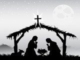 nativity scene,vector  Religijne Obraz