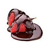 Słodki afrodyzjak - truskawki w czekoladzie Fototapety do Kuchni Fototapeta