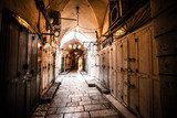 Ancient Alley in Jewish Quarter, Jerusalem, Israel.  Fototapety Uliczki Fototapeta