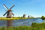 Kinderdijk - wiatraki w holenderskiej prowincji Architektura Fototapeta