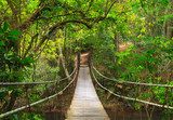 Bridge to the jungle,Khao Yai national park,Thailand  Las Fototapeta