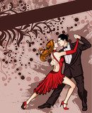 A couple dancing tango  Fototapety do Szkoły Tańca Fototapeta