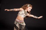 Little girl bellydancer dancing  Fototapety do Szkoły Tańca Fototapeta