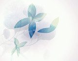 Azure floral Butterflies / Romantic surreal card  Motyle Fototapeta