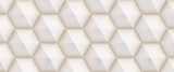 3D wykonane z biało-beżowych kształtów geometrycznych,  Tapety 3D Tapeta