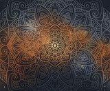 Abstract Mandala wallpaper. Textured boho design for meditative background. Made for wellness, concentration, yoga.  Fototapety do Salonu Fototapeta