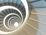 Abstract spiral staircase  Schody Fototapeta