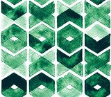 Akwarela chevron zielone kolory na białym tle. Tapety Do łazienki Tapeta