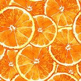 Akwarela ciętych pomarańczy pomalowanych akwarelą Tapety Owoce i Warzywa Tapeta