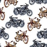Akwarela ilustracja motocykl. . Tapety Pojazdy Tapeta