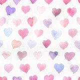 akwarela z kolorowymi sercami - romantyczne światło i Tapety Miłosne Tapeta