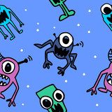 Alien uroczy design dla dzieci i dzieci tekstylne Styl Futurystyczny Tapeta
