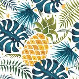 Ananas . Ręcznie rysowane ilustracji. Akwarela Tapety Do salonu Tapeta