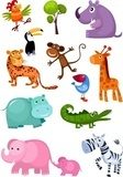 Afrykańskie zwierzęta - wesoła zabawa Plakaty do Pokoju dziecka Plakat