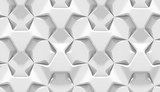 Biały streszczenie sześciokątne geometryczne. Styl Tapety 3D Tapeta