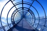 blue tunnel  Optycznie Powiększające Fototapeta