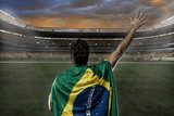 Brazilian soccer player  Stadion Fototapeta