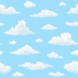 Chmura . Białe chmury na niebieskim niebie. Powtórz Tapety Niebo i Kosmos Tapeta