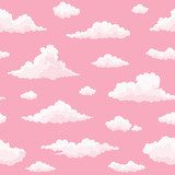 Chmura . Białe, różowe chmury na różowym niebie słońca. Tapety Niebo i Kosmos Tapeta
