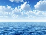 Morze, niebo i chmury Optycznie Powiększające Fototapeta