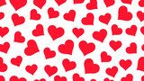 Czerwone serca na białe Walentynki Tapety Miłosne Tapeta