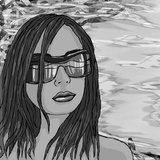 Dziewczyna w okularach – szkic w stylu grunge
 Fototapety do Pokoju Nastolatka Fototapeta