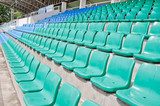 empty plastic  seats  Stadion Fototapeta