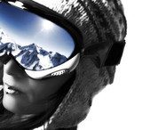 femme et son masque de ski Plakaty dla Nastolatka Plakat