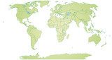 Przygoda z mapą świata Mapa Świata Fototapeta