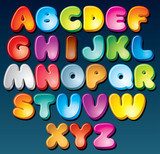 Kolorowy alfabet dla najmłodszych Plakaty do Pokoju dziecka Plakat