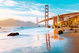 Golden Gate Bridge at sunset, San Francisco, California, USA Mosty Obraz
