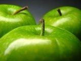 Zielone jabłka w potrójnej postaci Fototapety do Kuchni Fototapeta