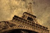 Grunge Paris Fototapety Wieża Eiffla Fototapeta