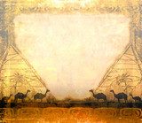 Karawana wielbłądów. Magia Afryki. Afryka Fototapeta