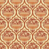 Klasyczny wzór w kwiatowe ornamenty w stylu retro Folklor Fototapeta