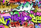Kolorowe graffiti z napisem HIP HOP w miejskim stylu Fototapety Graffiti Fototapeta