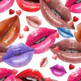 kolorowe seksowne usta. pomadka lub błyszczyk 3d Styl Glamour Tapeta
