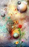 Kosmiczna podróż w świecie fantazji i marzeń Fototapety Graffiti Fototapeta