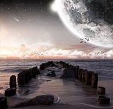 Księżyc w pełni – morskie planetarium
 Fototapety do Sypialni Fototapeta