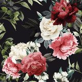 kwiatowy z różami, akwarela. illustrat Tapety Kwiaty Tapeta
