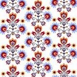 Ludowy wzór kwiatowy w stylu tradycyjnym Folklor Fototapeta