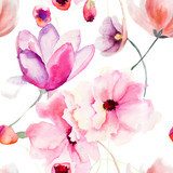 Magnolie w akwarelowym śnie Kwiaty Fototapeta