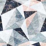 Marble triangle seamless pattern. Abstrakcja Fototapeta