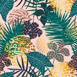 Modny egzot z palmami, zwierzęcymi nadrukami i Tapety Natura Tapeta