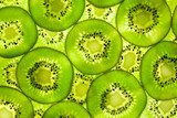 Mozaika z zielonych owoców kiwi Owoce Obraz