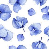 Niebieska hortensja akwarela kwiatowy. Może być Tapety Do przedpokoju Tapeta